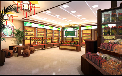 茶叶店装修效果图